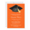 Orange Cap and Tassel Graduation Announcement