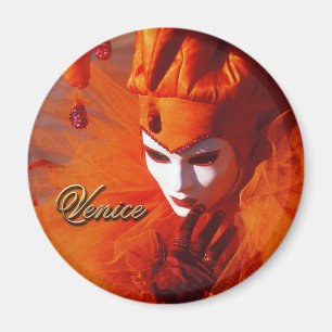 Orange Carnival Costume -  Venice, Italy (IT) Magnet