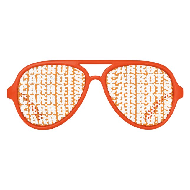 Orange carrot obsession party shades fun glasses  (Front)