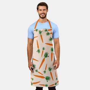 Orange Carrot Pattern Apron