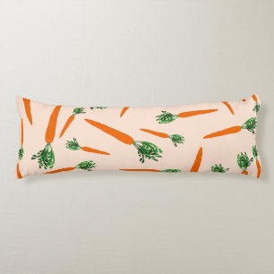 Orange Carrot Pattern Body Pillow