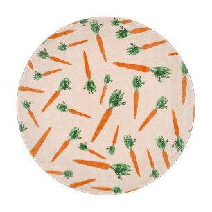 Orange Carrot Pattern Cutting Board