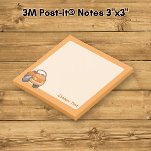Orange Cartoon Car Post-it Notes