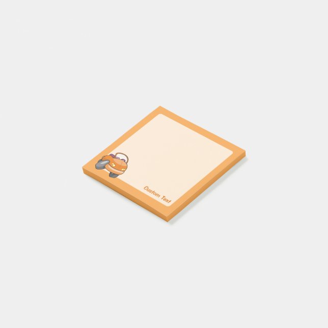 Orange Cartoon Car Post-it Notes (Angled)
