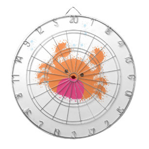 Orange Cartoon Crab Dartboard