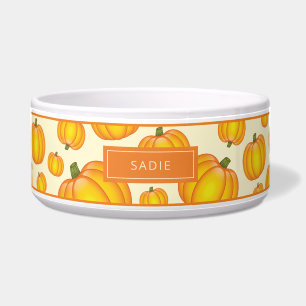 Orange Cartoon Pumpkin Pattern With Custom Name
