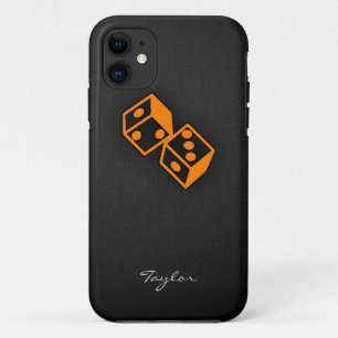 Orange Casino Dice iPhone 11 Case