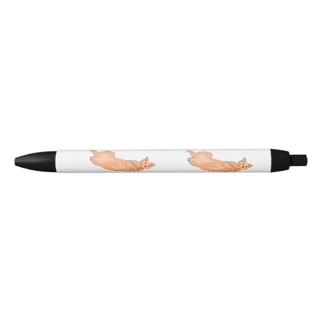 Orange cat black ink pen (Front)