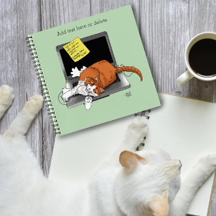 Orange Cat Funny Laptop Notebook