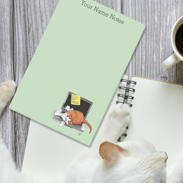 Orange Cat Funny Laptop Post-it Notes (Creator Uploaded)