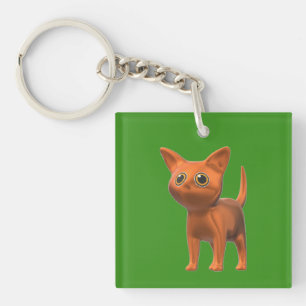 Orange Cat Keychain