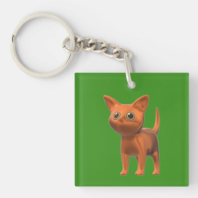 Orange Cat Keychain (Front)