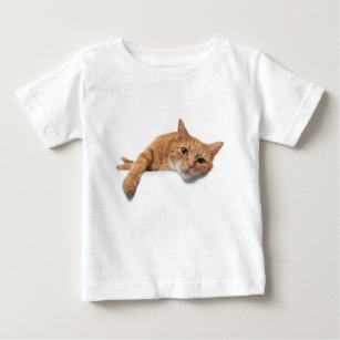 Orange Cat Laying Down Baby T-Shirt