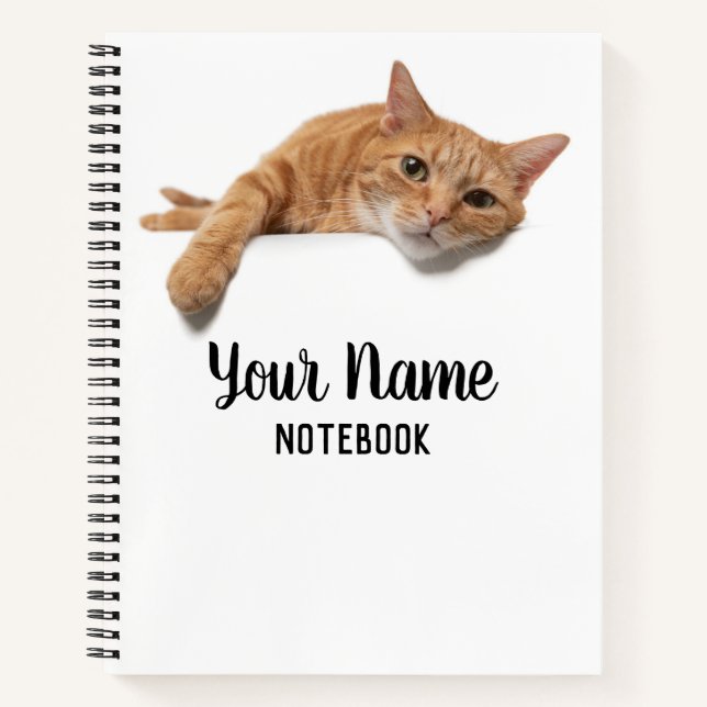 Orange Cat Laying Down Notebook (Front)