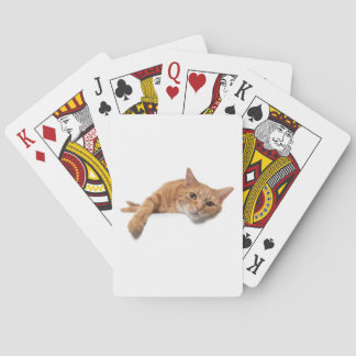 Orange Cat Laying Down Playing Cards
