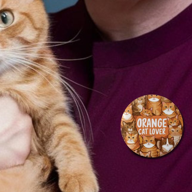 Orange cat lover Ginger cats gift 2 Inch Round Button (Creator Uploaded)
