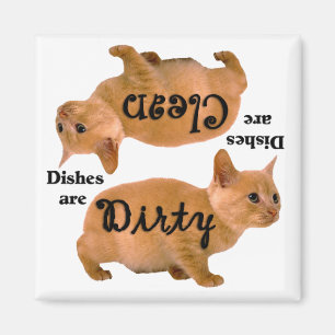 Orange Cat Lovers Dishwasher Magnet