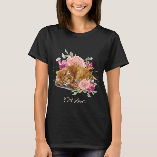 Orange Cat Mom Beautiful Gift For Her T-Shirt (Front)