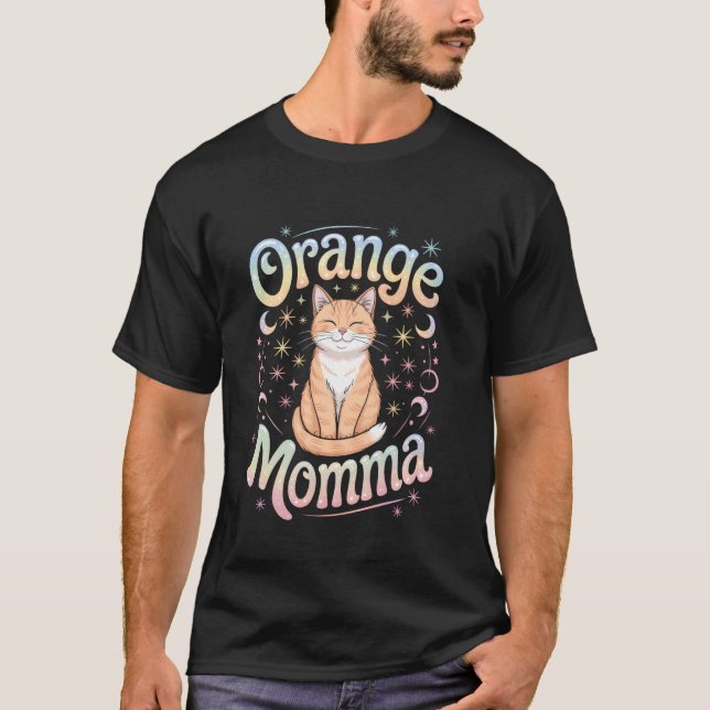 Orange Cat Momma T-Shirt (Front)