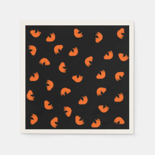 Orange Cat Pattern Napkin