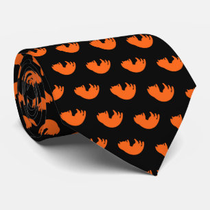 Orange Cat Pattern Tie