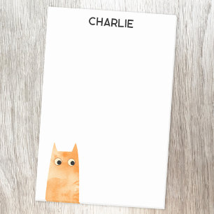 Orange Cat Personalized Post-it Notes