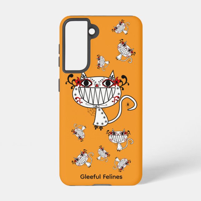 Orange Cat Phone Case Galaxy – Gleeful Felines (Back)