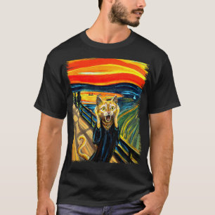 Orange Cat Scream Art Painting Cat Lover, Cat Mom, T-Shirt