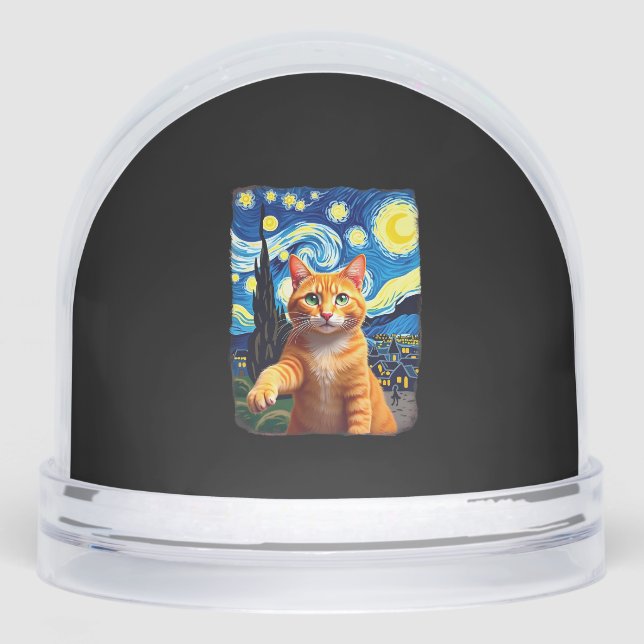 Orange Cat Selfie  Starry Night Cat Mom Cat Lovers (Avant)