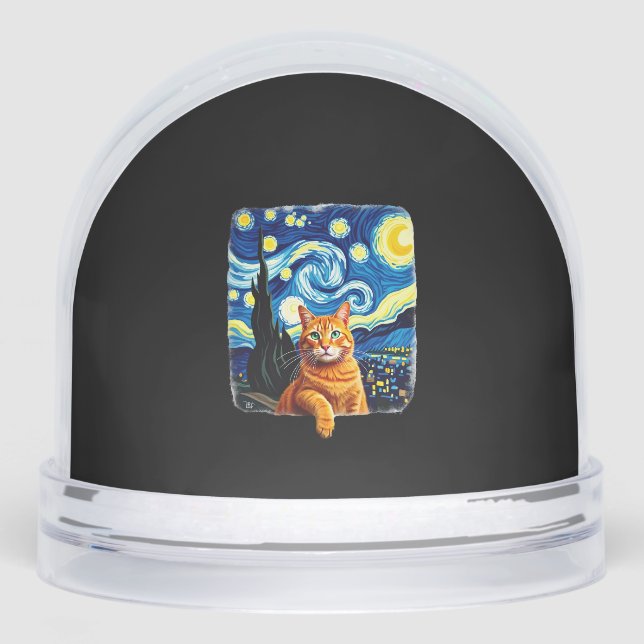 Orange Cat Selfie  Starry Night Cat Mom Cat Lovers (Avant)