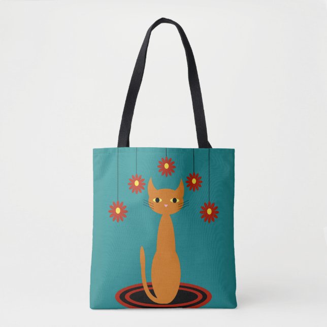 Orange Cat Tote Bag (Front)