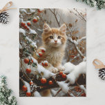 Orange Cat Winter Berries Vintage Postcard<br><div class="desc">Celebrate the cozy charm of winter with this Orange Cat Winter Berries Vintage Postcard. Featuring a delightful orange cat nestled among vibrant winter berries in a beautifully detailed vintage design, this postcard is perfect for sending warm holiday wishes or adding to your collection. Capture the magic of the season with...</div>