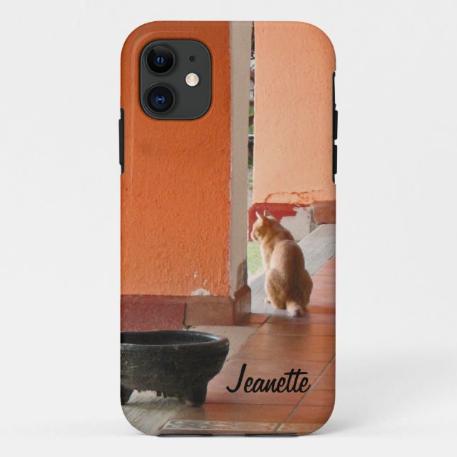Orange Cat with Attitude, El Gato Case-Mate iPhone Case (Back)
