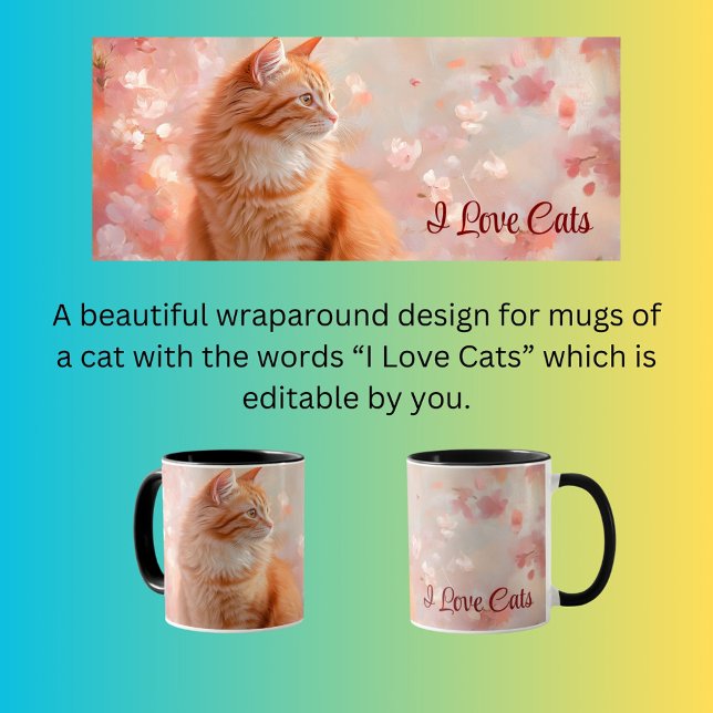 Orange cat wraparound design mug (Creator Uploaded)