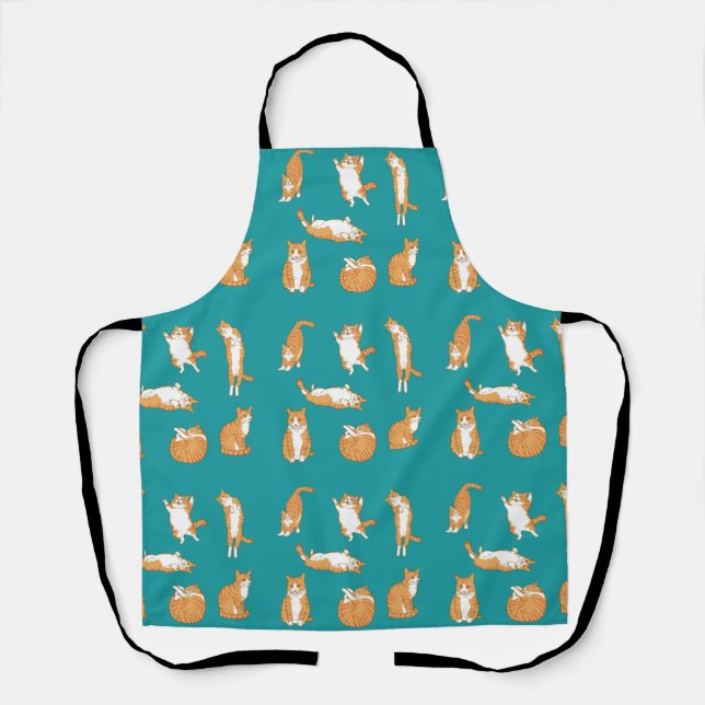 Orange Cats Funny Apron (Front)