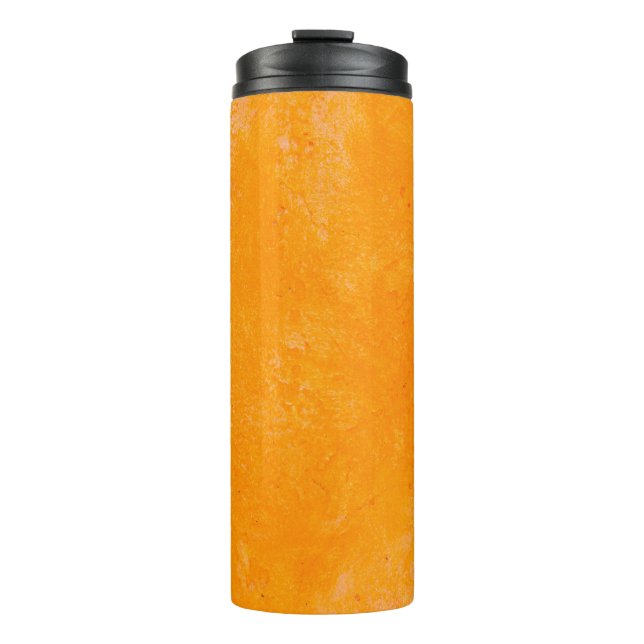 Orange cement surface,  abstract pattern backgroun thermal tumbler (Front)