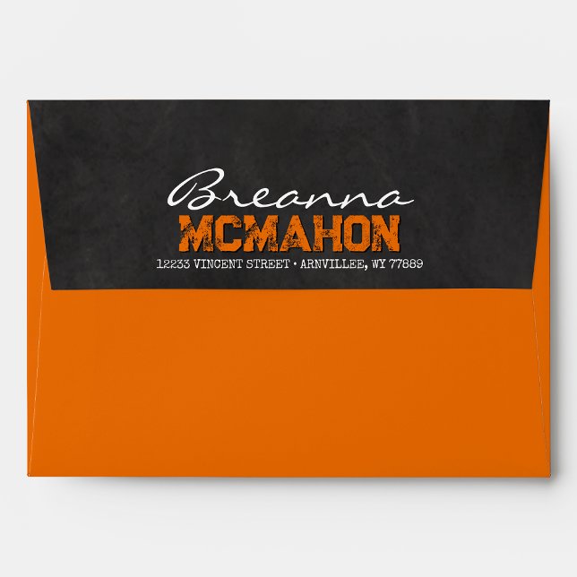 Orange Chalkboard Graduation Envelopes (Creator Uploaded)