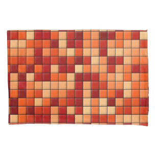 Orange Checks Pillowcase