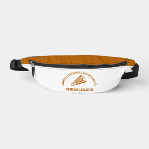 Orange Cheerleader Personalized High School Fanny Pack