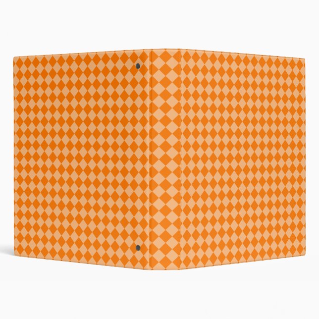 Orange Chequered Diamond Pattern Binder (Background)