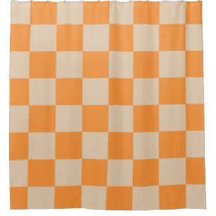 Orange Chequered Gingham Pattern