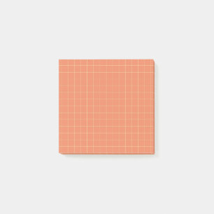 Orange Chequered Pattern Bold Grid Design Office  Post-it Notes