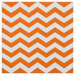 Orange Chevron Upholstery Fabric By the Yard