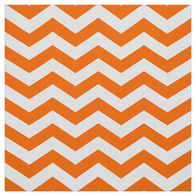 Orange Chevron Upholstery Fabric By the Yard (Swatch)
