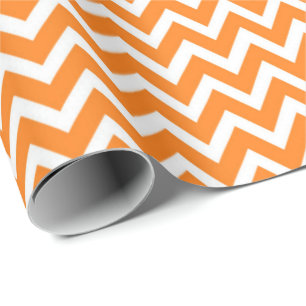 Orange Chevron Wrapping Paper