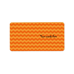Orange chevrons label