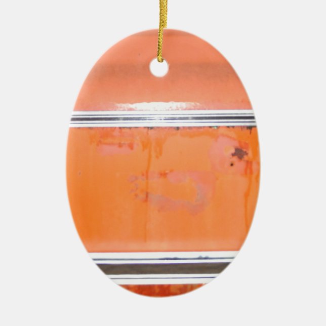Orange Chevy Truck Door Ceramic Ornament (Front)