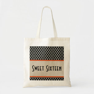 Orange Chic Quatrefoil Sweet 16 Sac