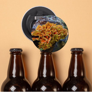 Orange Chicken of the Woods Mushroom Bottle Opener