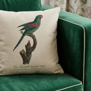 Orange-Chinned Parakeet, Brotogeris jugularis Throw Pillow